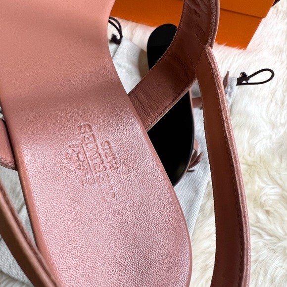 NEW Hermes Cristal Sandals In Rose Aube Size 36 6 Sold Out - Picture 7 of 11